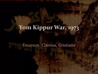 Yom Kippur War, 1973