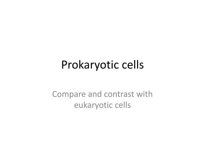 prokaryotic cells