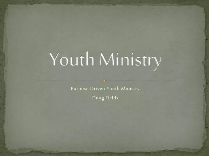 youth ministry