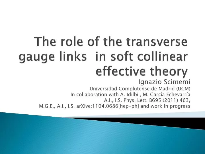 the role of the transverse gauge links in soft collinear effective theory