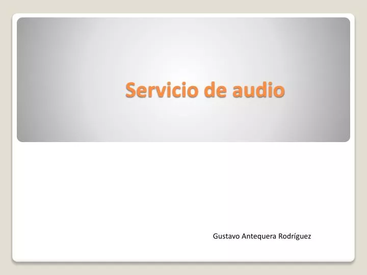 servicio de audio