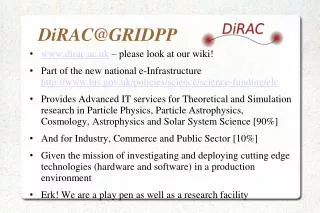 DiRAC@GRIDPP