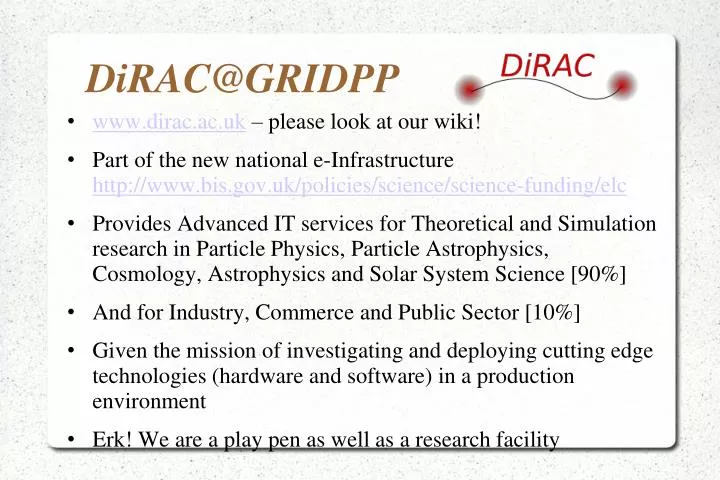 dirac@gridpp