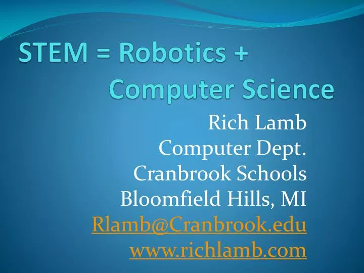 stem robotics computer science