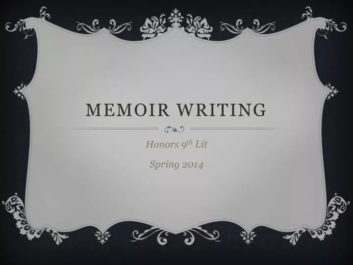 memoir writing