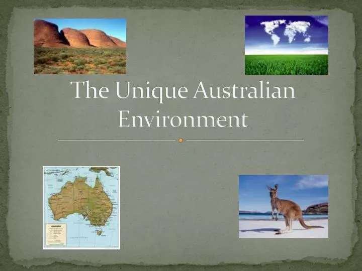the unique australian environment