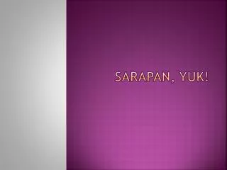 sarapan yuk