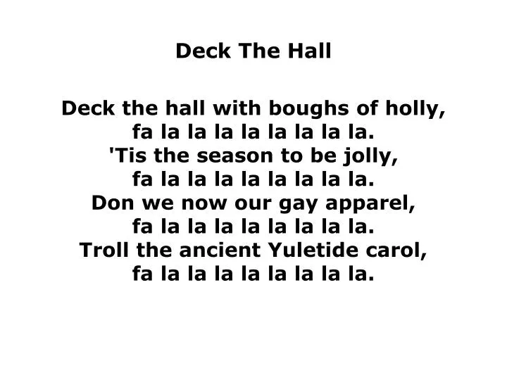 deck the hall