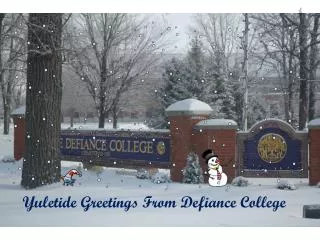Yuletide Greetings From Defiance College