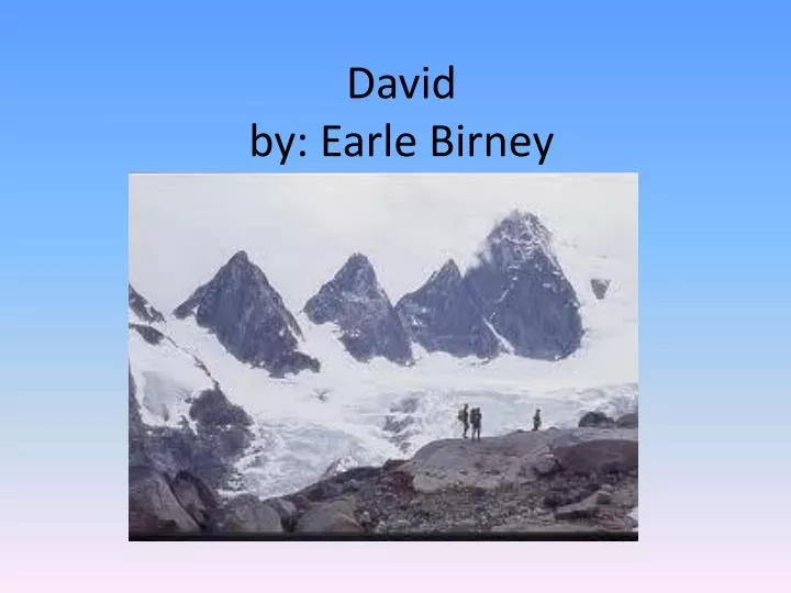 david by earle birney