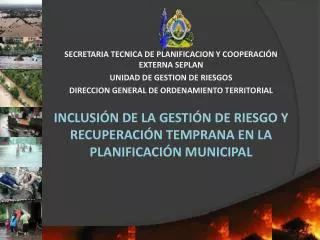 inclusi n de la gesti n de riesgo y recuperaci n temprana en la planificaci n municipal