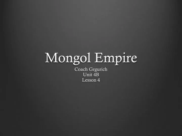 mongol empire