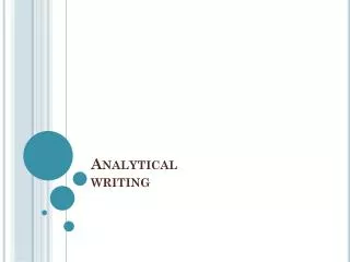Analytical writing