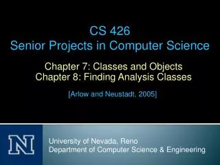 Chapter 7: Classes and Objects Chapter 8: Finding Analysis Classes