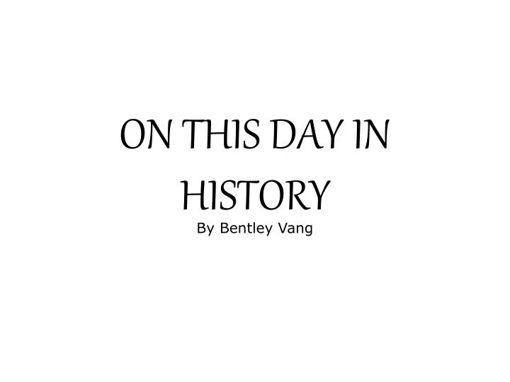 on this day in history