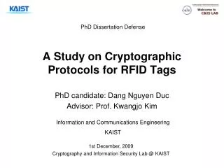A Study on Cryptographic Protocols for RFID Tags