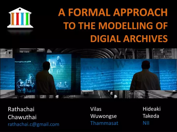 a formal approach to the modelling of digial archives
