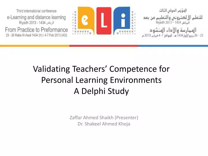 validating teachers competence for personal learning environments a delphi study
