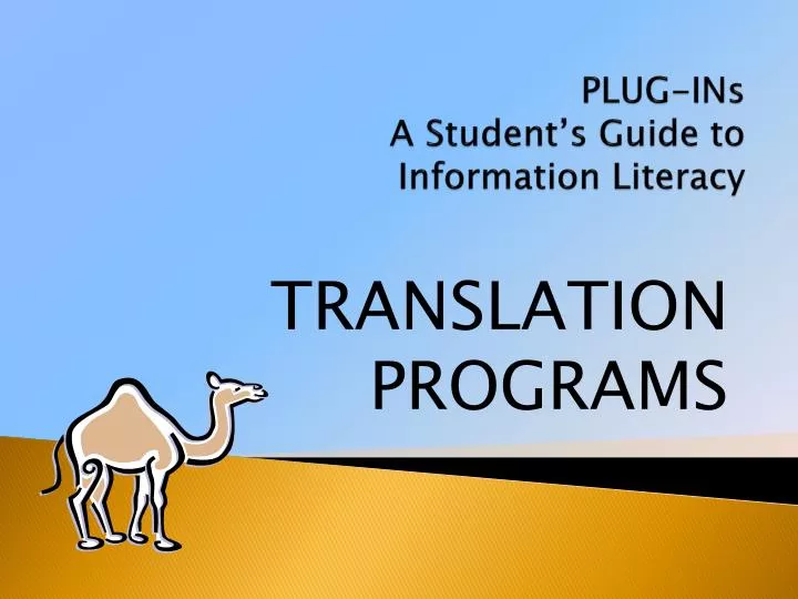 plug ins a student s guide to information literacy