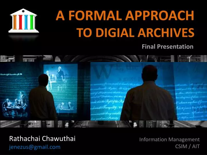 a formal approach to digial archives