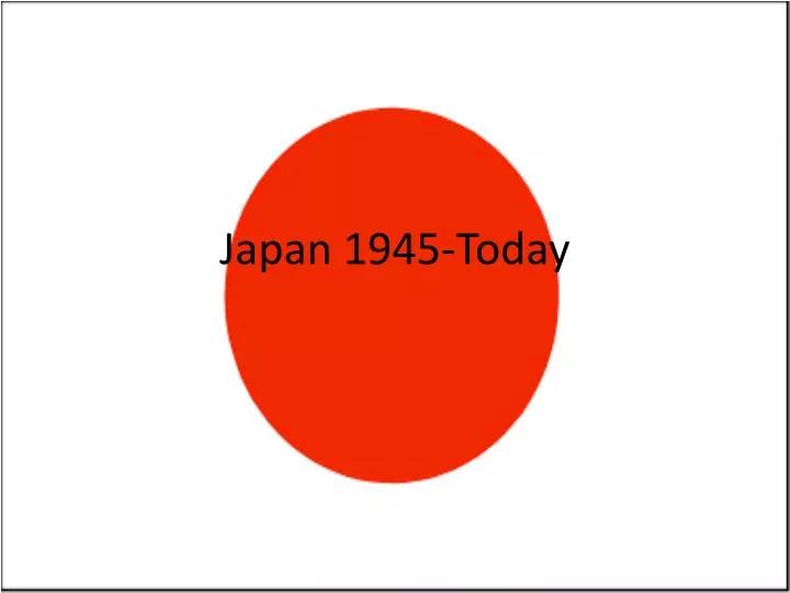 japan 1945 today