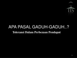 toleransi d ala m perbezaan pendapat