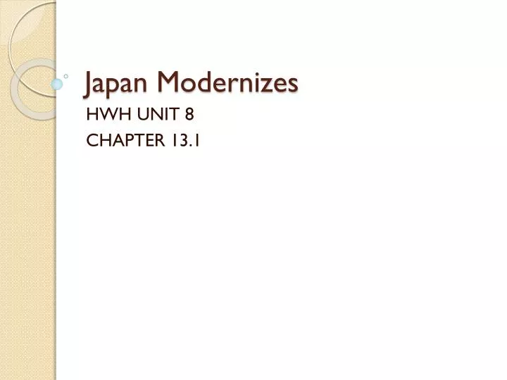 japan modernizes