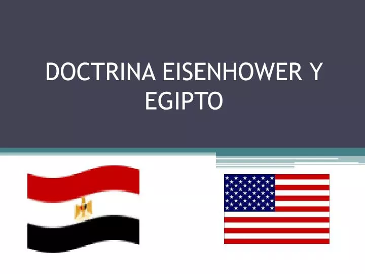 doctrina eisenhower y egipto