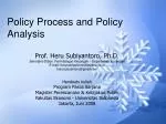 Policy Process and Policy Analysis - slide 1