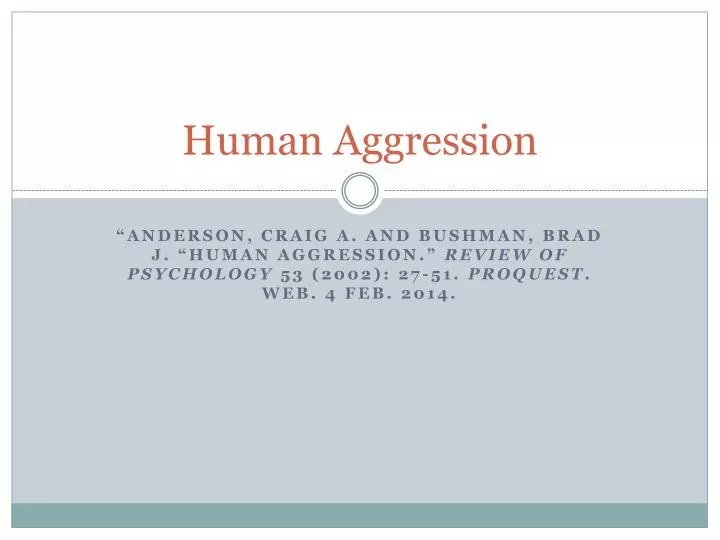 human aggression