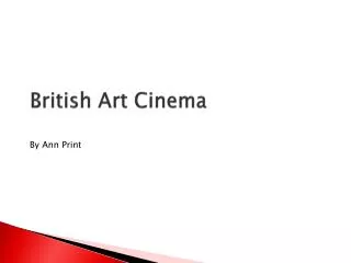 British Art Cinema