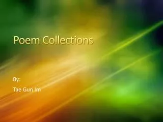 Poem Collections
