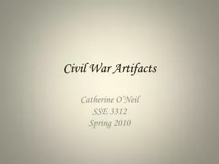 Civil War Artifacts