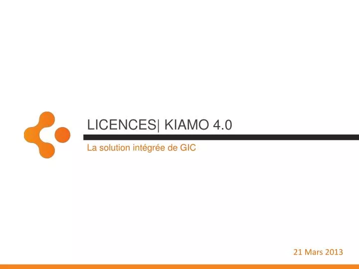 licences kiamo 4 0