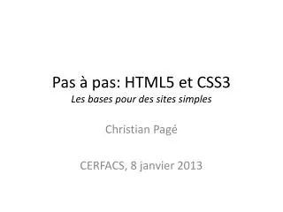 pas pas html5 et css3 les bases pour des sites simples