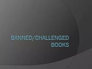Banned/Challenged Books