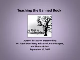 Teaching the Banned Book