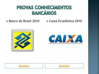provas conhecimentos banc rios