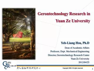 Gerontechnology Research in Yuan Ze University