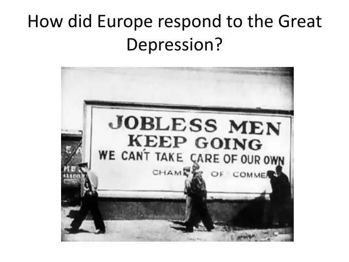 how did europe respond to the great depression
