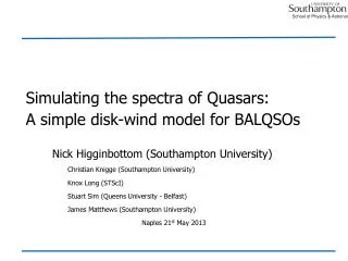 Simulating the spectra of Quasars: A simple disk-wind model for BALQSOs