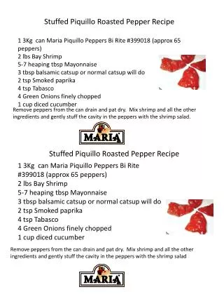 Stuffed Piquillo Roasted Pepper Recipe