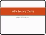 WSN Security (Draft) - slide 1