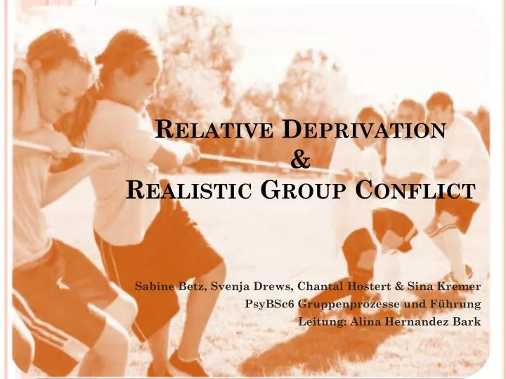 relative deprivation realistic group conflict