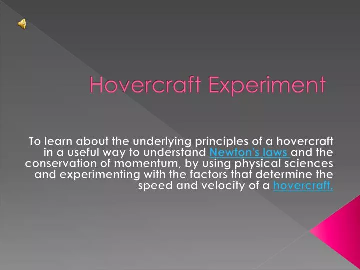 hovercraft experiment