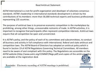 Read Antitrust Statement