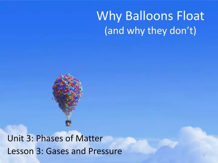 why balloons float and why they don t