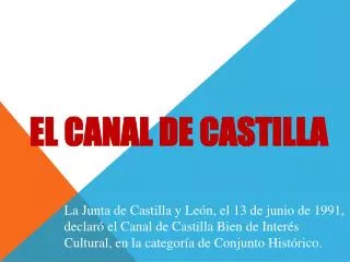 el canal de castilla