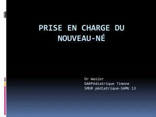 prise en charge du nouveau n