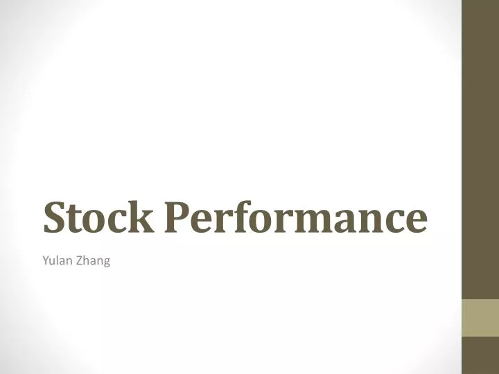 stock performance